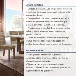 Conjunto Sala De Jantar Nápoles Tampo Vidro/MDF com 8 Cadeiras Genova Smart Plus  - 13