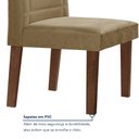 Ver imagem 7 de Conjunto Sala de Jantar Mesa 8 Cadeiras Vidro e MDF Nápoles Genova Chocolate/Off White/Veludo Bege Escuro