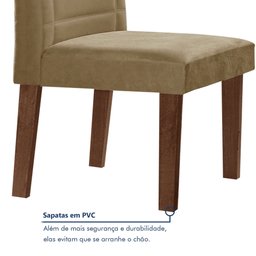 Conjunto Sala De Jantar Nápoles Tampo Vidro/MDF com 8 Cadeiras Genova Smart Plus  - 7