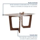 Ver imagem 5 de Conjunto Sala de Jantar Nápoles Tampo Vidro/MDF com 8 Cadeiras Genova Smart Plus Bege/Chocolate/Off White