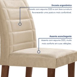 Conjunto Sala De Jantar Nápoles Tampo Vidro/MDF com 8 Cadeiras Genova Smart Plus  - 6