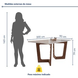 Conjunto Sala De Jantar Nápoles Tampo Vidro/MDF com 8 Cadeiras Genova Smart Plus  - 9