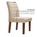Ver imagem 6 de Conjunto Sala de Jantar Nápoles Tampo Vidro/MDF com 8 Cadeiras Genova Smart Plus Bege/Chocolate/Off White