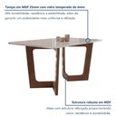 Ver imagem 3 de Conjunto Sala de Jantar Nápoles Tampo Vidro/MDF com 8 Cadeiras Genova Smart Plus