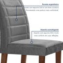 Ver imagem 7 de Conjunto Sala de Jantar Nápoles Tampo Vidro/mdf com 8 Cadeiras Genova Smart Plus