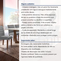 Conjunto Sala De Jantar Nápoles Tampo Vidro/MDF com 8 Cadeiras Genova Smart Plus  - 13