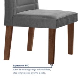 Conjunto Sala De Jantar Nápoles Tampo Vidro/MDF com 8 Cadeiras Genova Smart Plus  - 7