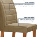Ver mais imagens de Conjunto Sala de Jantar Mesa 8 Cadeiras Tampo de Vidro Nápoles Cinamomo/Off White/Bege Escuro