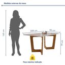 Ver imagem 3 de Conjunto Sala de Jantar Nápoles Tampo Vidro/MDF com 8 Cadeiras Genova Smart Plus Cinamomo/Off White/Areia