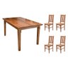 Mesa de Jantar Bh Retangular 1,30m com 4 Cadeiras de Jantar Bh em Madeira Maciça - Natural - 6