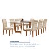 Conjunto Sala de Jantar Nápoles Tampo Vidro/mdf com 8 Cadeiras Genova Smart Plus - 8