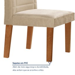 Conjunto Sala De Jantar Nápoles Tampo Vidro/MDF com 8 Cadeiras Genova Smart Plus  - 7