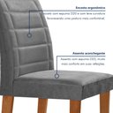 Ver imagem 7 de Conjunto Sala de Jantar Nápoles Tampo Vidro/MDF com 8 Cadeiras Genova Smart Plus