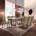 Ver imagem 1 de Conjunto Sala de Jantar Nápoles Tampo Vidro/mdf com 8 Cadeiras Luísa Smart Plus