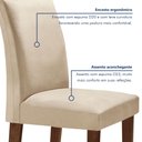 Ver imagem 7 de Conjunto Sala de Jantar Nápoles Tampo Vidro/MDF com 8 Cadeiras Luísa Smart Plus