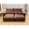 Sofá Retrátil Reclinável 2,30 M Marrom 500 Manuela - 2
