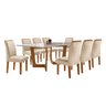 Conjunto Sala De Jantar Nápoles Tampo Vidro/MDF com 8 Cadeiras Luísa Smart Plus  - 14