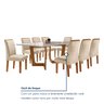 Conjunto Sala De Jantar Nápoles Tampo Vidro/MDF com 8 Cadeiras Luísa Smart Plus  - 8