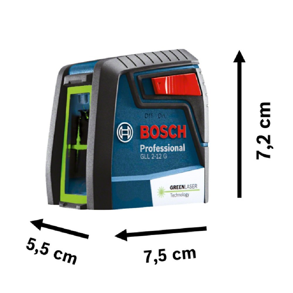 Nível a Laser 2 Linhas Alcance 12m C/ Suporte Gll 2-12g Bosch Luz Verde Gll 2-12 G/0601063vd0000 - 5