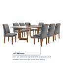 Ver mais imagens de Conjunto Sala de Jantar Nápoles Tampo Vidro/MDF com 8 Cadeiras Luísa Smart Plus