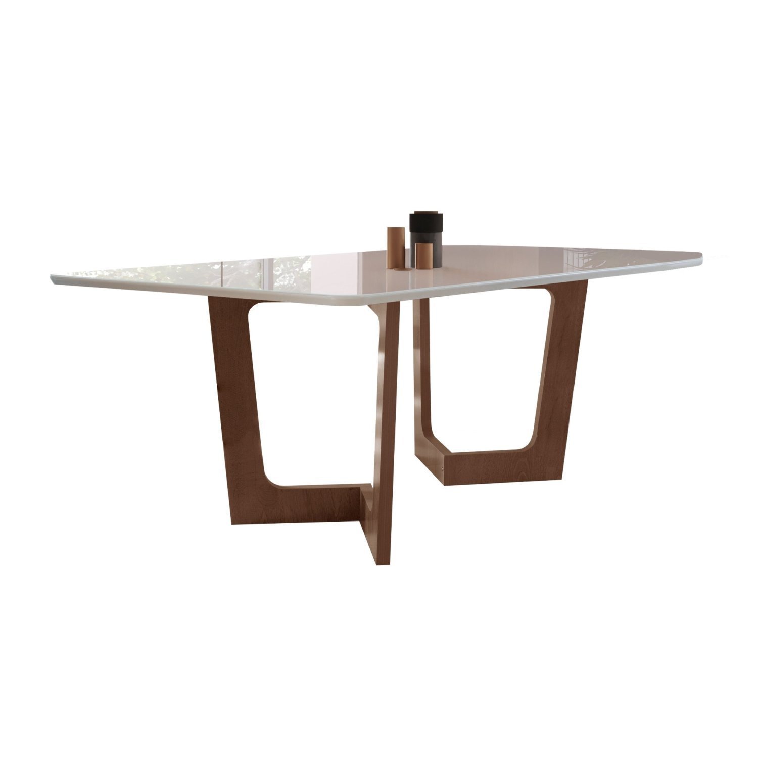 Conjunto Sala De Jantar Nápoles Tampo Vidro/MDF com 8 Cadeiras Marselha Smart Plus Cel Móveis - 5