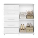 Ver imagem 5 de Cômoda Toronto 2 Portas e 5 Gavetas Branco - Móveis Albatroz