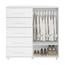 Ver imagem 4 de Cômoda Toronto 2 Portas e 5 Gavetas Branco - Móveis Albatroz