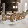 Conjunto Sala De Jantar Mesa Tampo Slim Plus Vidro Arezzo 280cm 10 Cadeiras Luiza - 1