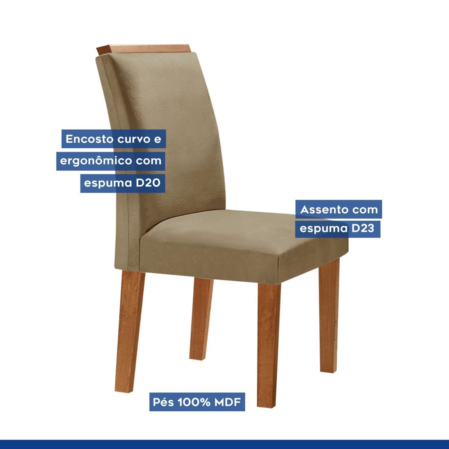 Conjunto Sala De Jantar Mesa Tampo Slim Plus Vidro Arezzo 280cm 10 Cadeiras Luiza - 5