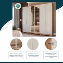 Ver imagem 5 de Guarda Roupa Elegance 6 Portas com Vidro Reflecta MDF