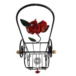 porta papel higiênico decorativo rústico ferro flor - 6