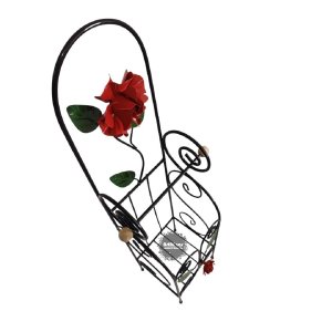 porta papel higiênico decorativo rústico ferro flor