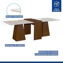 Ver imagem 3 de Conjunto Sala de Jantar Mesa Tampo Slim Plus Vidro Arezzo 280cm 10 Cadeiras Genova