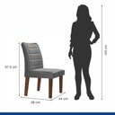Ver imagem 7 de Conjunto Sala de Jantar Mesa Tampo Slim Plus Vidro Arezzo 280cm 10 Cadeiras Genova