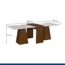 Ver imagem 4 de Conjunto Sala de Jantar Mesa Tampo Slim Plus Vidro Arezzo 280cm 10 Cadeiras Genova