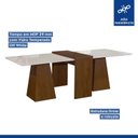 Ver imagem 2 de Conjunto Sala de Jantar Mesa Tampo Slim Plus Vidro Arezzo 280cm 10 Cadeiras Genova