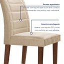 Ver imagem 6 de Conjunto Sala de Jantar Genova Tampo Vidro/MDF com 8 Cadeiras Genova Smart Plus