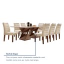 Ver mais imagens de Conjunto Sala de Jantar Genova Tampo Vidro/MDF com 8 Cadeiras Genova Smart Plus
