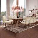 Ver imagem 1 de Conjunto Sala de Jantar Genova Tampo Vidro/MDF com 8 Cadeiras Genova Smart Plus