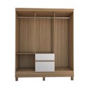 Ver imagem 6 de Guarda-roupa Casal Senna 6 Portas 2 Gavetas Amêndola Touch/off White - Panorama Móveis