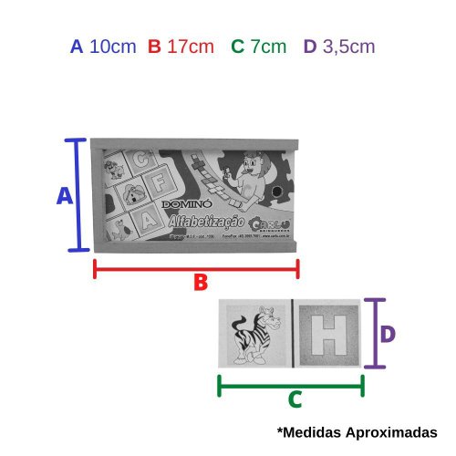 Jogo Educativo Para Alfabetização Dominó de Figuras e Letras - Bambinno -  Brinquedos Educativos e Materiais Pedagógicos