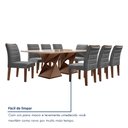 Ver imagem 7 de Conjunto Sala de Jantar Genova Tampo Vidro/mdf com 8 Cadeiras Genova Smart Plus
