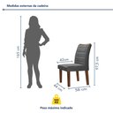 Ver imagem 4 de Conjunto Sala de Jantar Genova Tampo Vidro/MDF com 8 Cadeiras Genova Smart Plus