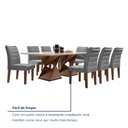 Ver mais imagens de Conjunto Sala de Jantar Genova Tampo Vidro/mdf com 8 Cadeiras Genova Smart Plus