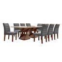 Ver imagem 2 de Conjunto Sala de Jantar Genova Tampo Vidro/MDF com 8 Cadeiras Genova Smart Plus