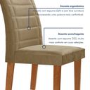 Ver imagem 7 de Conjunto Sala de Jantar Genova Tampo Vidro/MDF com 8 Cadeiras Genova Smart Plus Cinamomo/Off White/Areia
