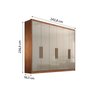 Guarda Roupa Casal 6 Portas e 8 Gavetas Rizon Plus Cumaru - Novo Horizonte - 3
