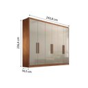 Ver imagem 3 de Guarda Roupa Casal 6 Portas e 8 Gavetas Rizon Plus Cumaru - Novo Horizonte