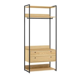Guarda Roupa Closet Industrial com Cabideiro 2 Gavetas  - 2