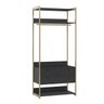 Modulo Closet Industrial com Cabideiro 2 Gavetas 89cm - Estrutura Metálica Moderna - 2